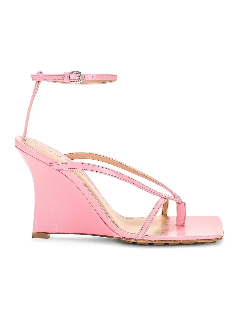 Stretch Ankle Strap Wedge Sandal