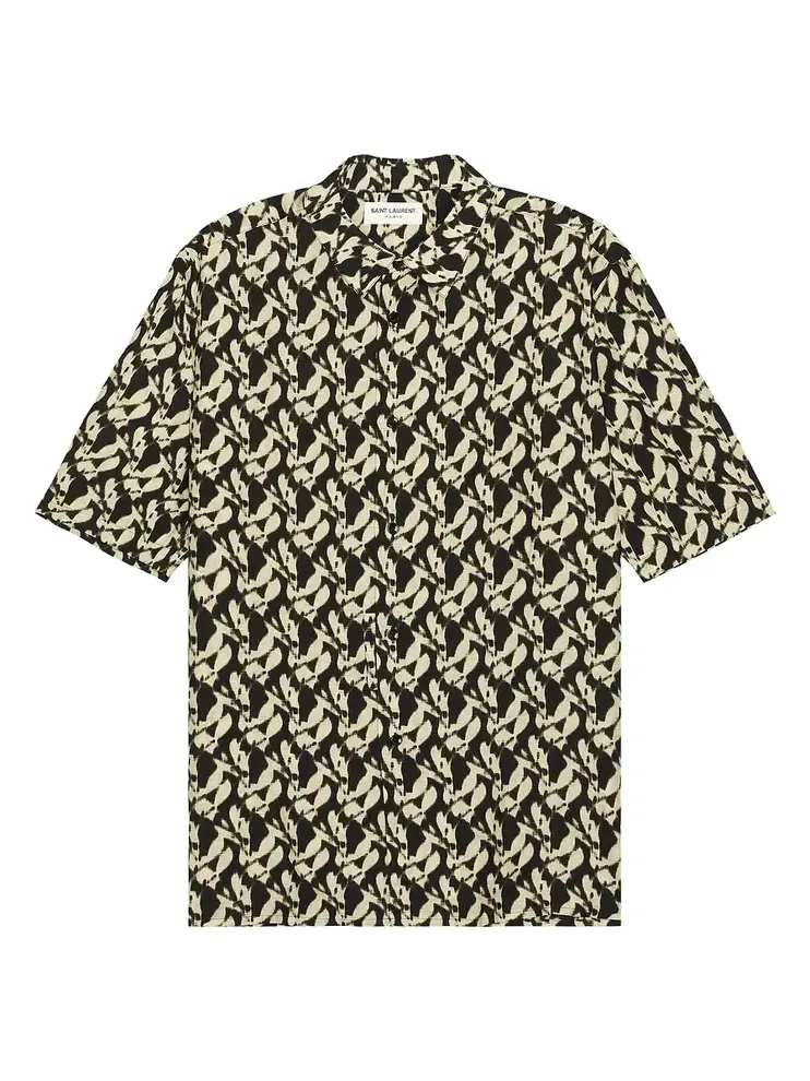 Saint Laurent Chemise Polo Col Pointu