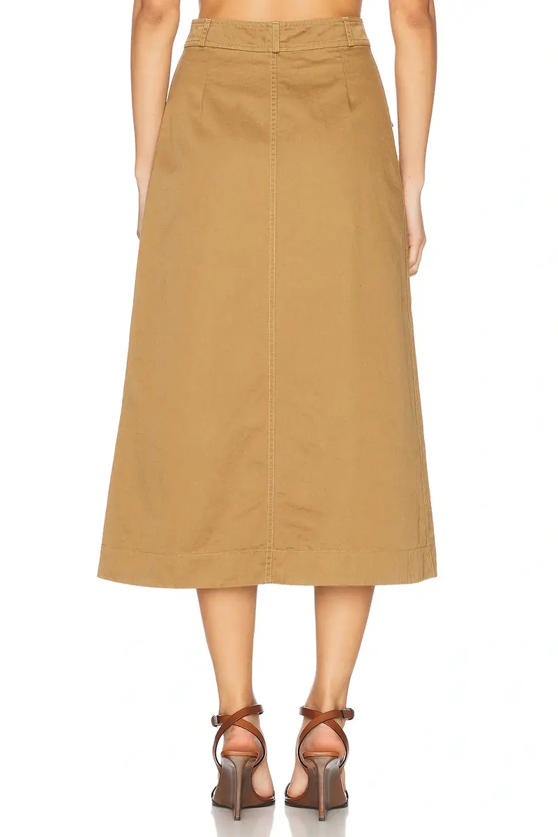 Saint Laurent Button Down Midi Skirt | Thumbnail 4