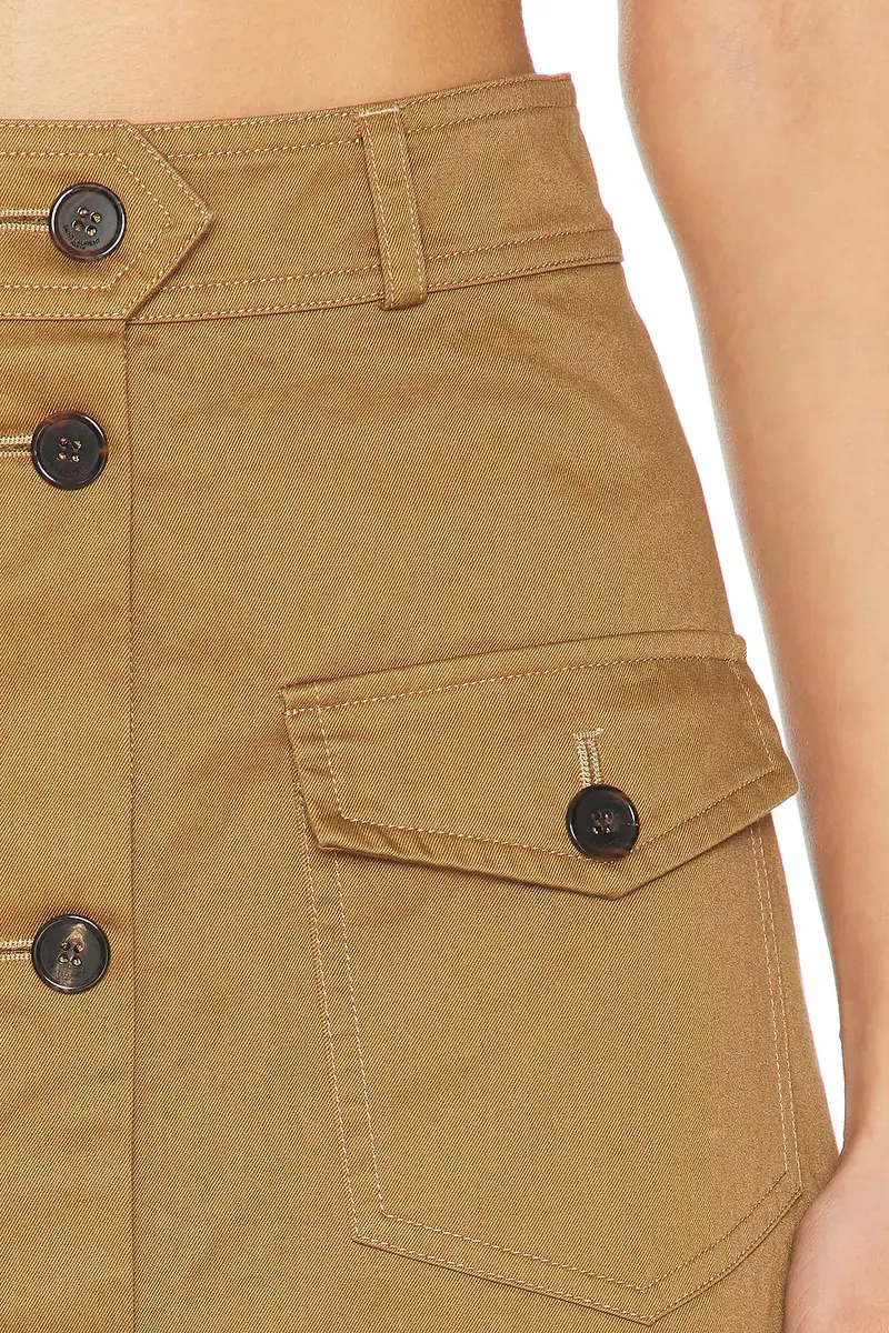 Saint Laurent Button Down Midi Skirt | Thumbnail 6
