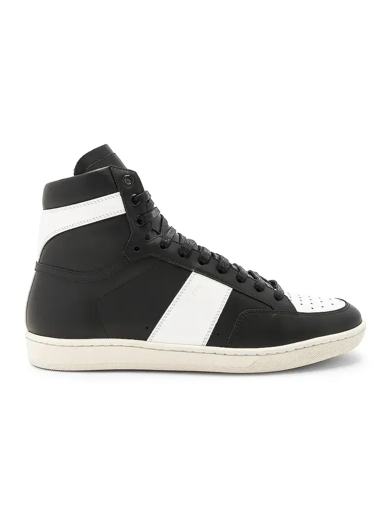 Saint Laurent Signature Court Classic SL/10H Leather High Top Sneakers