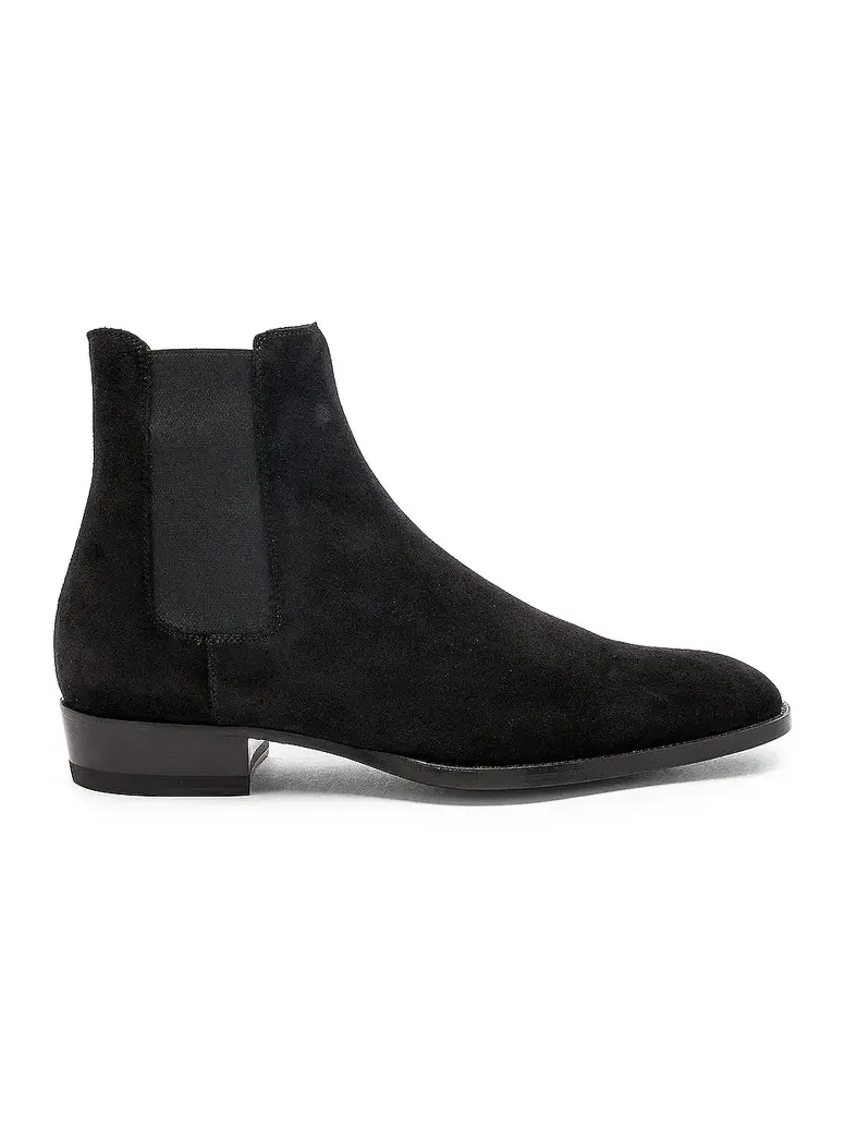 Saint Laurent Suede Wyatt 30 Chelsea Boots