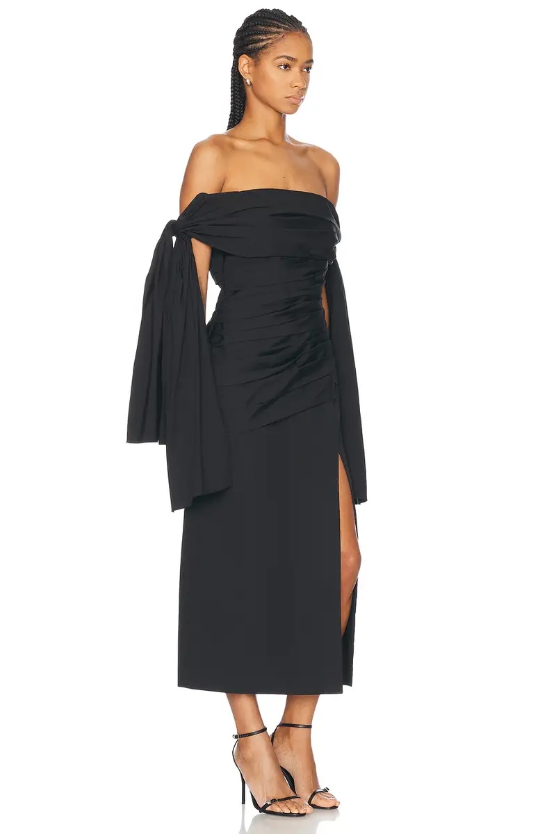 Carolina Herrera Off The Shoulder Midi Dress | Thumbnail 2