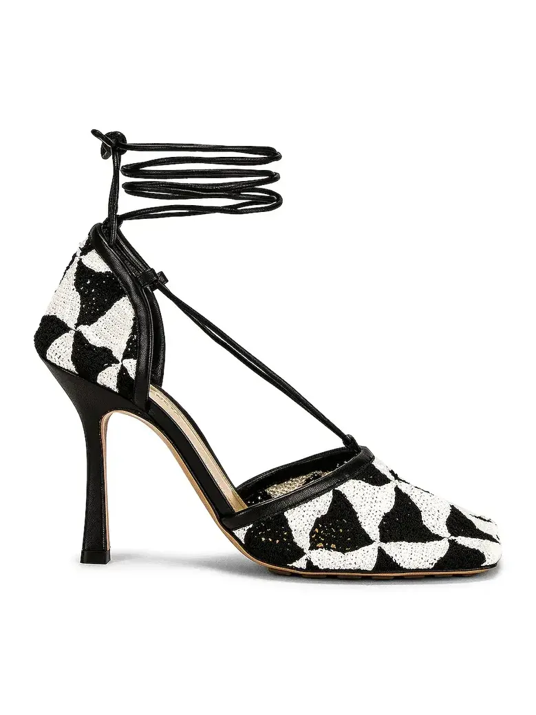 Stretch Lace Up Sandals
