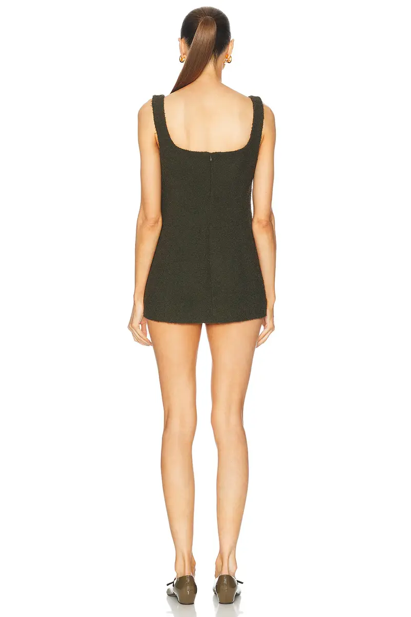 TOTEME Square Neck Boucle Dress | Thumbnail 3 TOTEME Square Neck Boucle Dress | Thumbnail 3