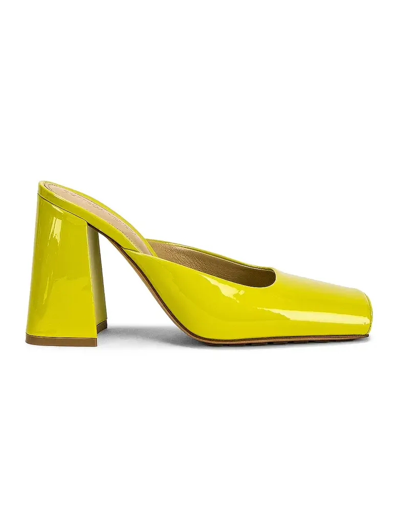 Tower Square Toe Mule Pumps Tower Square Toe Mule Pumps