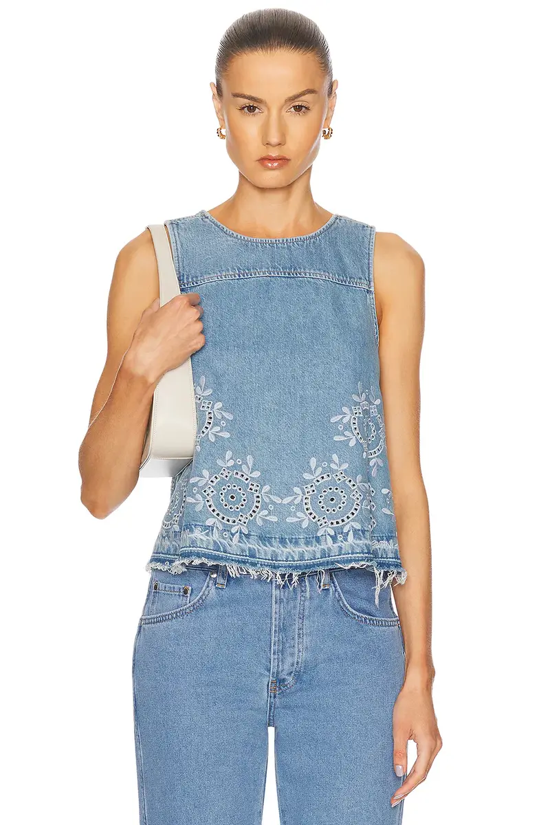 Ganni Denim Top | Image 1 Ganni Denim Top | Image 1