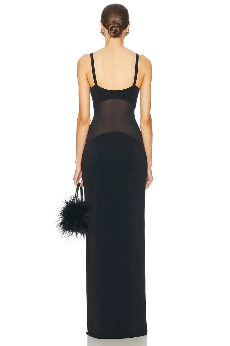 Helsa Sheer Knit Curve Maxi Dress | Thumbnail 3