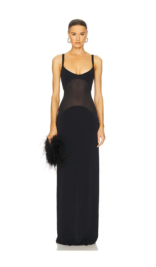 Helsa Sheer Knit Curve Maxi Dress | Thumbnail 4