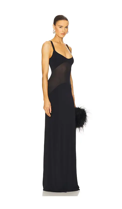 Helsa Sheer Knit Curve Maxi Dress | Thumbnail 5