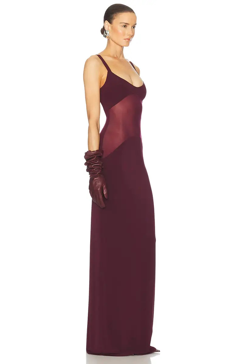 Helsa Sheer Knit Curve Maxi Dress | Thumbnail 2