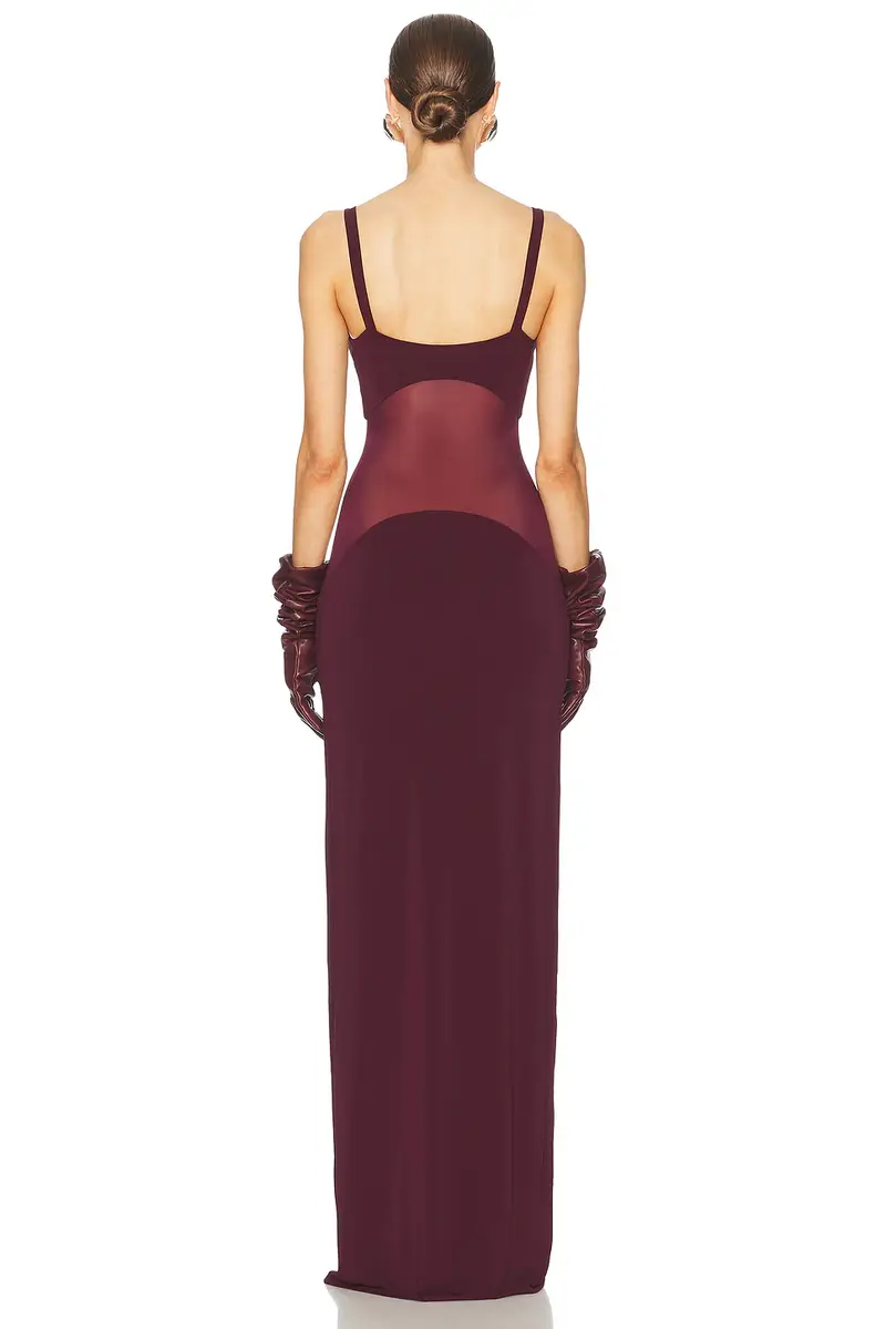 Helsa Sheer Knit Curve Maxi Dress | Thumbnail 3