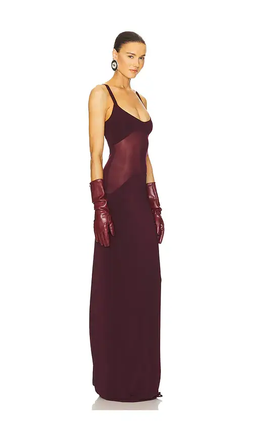 Helsa Sheer Knit Curve Maxi Dress | Thumbnail 5