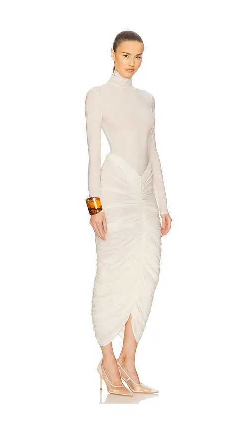 Helsa The Super Sheer Ruched Dress | Thumbnail 2