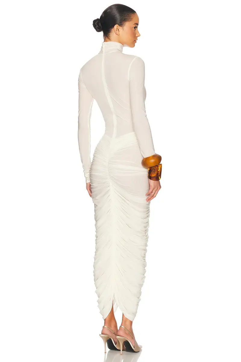Helsa The Super Sheer Ruched Dress | Thumbnail 5