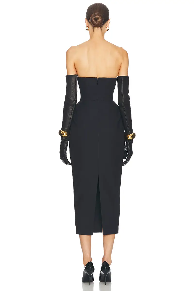 Helsa The S Curve Dress With Bow | Thumbnail 3 Helsa The S Curve Dress With Bow | Thumbnail 3