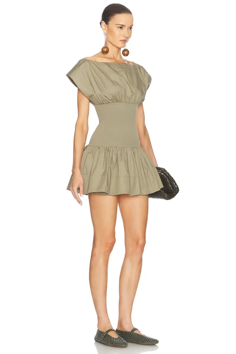 Helsa Rib Mix Shirting Mini Dress | Thumbnail 4 Helsa Rib Mix Shirting Mini Dress | Thumbnail 4