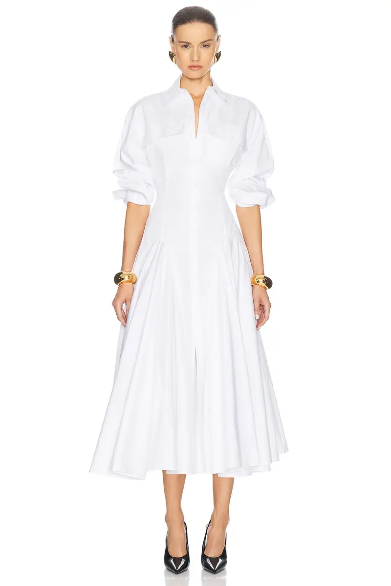 Helsa Godet Shirt Dress | Thumbnail 4 Helsa Godet Shirt Dress | Thumbnail 4