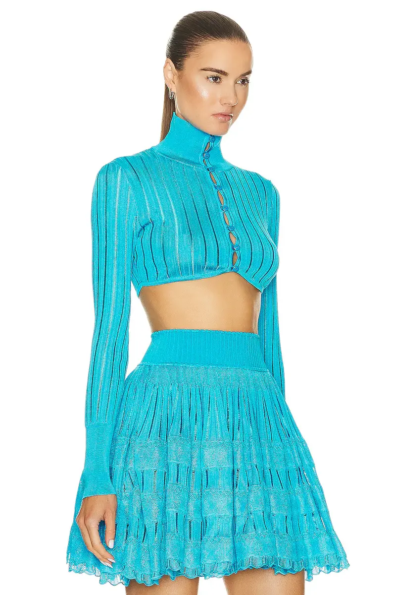 ALAÏA Crinoline Cardigan Top | Thumbnail 2 ALAÏA Crinoline Cardigan Top | Thumbnail 2
