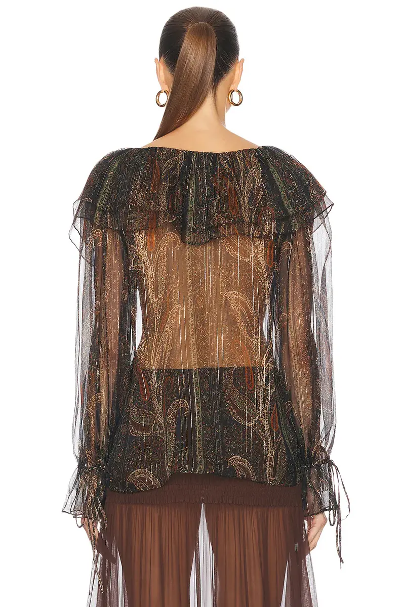 Saint Laurent Sheer Blouse | Thumbnail 3 Saint Laurent Sheer Blouse | Thumbnail 3