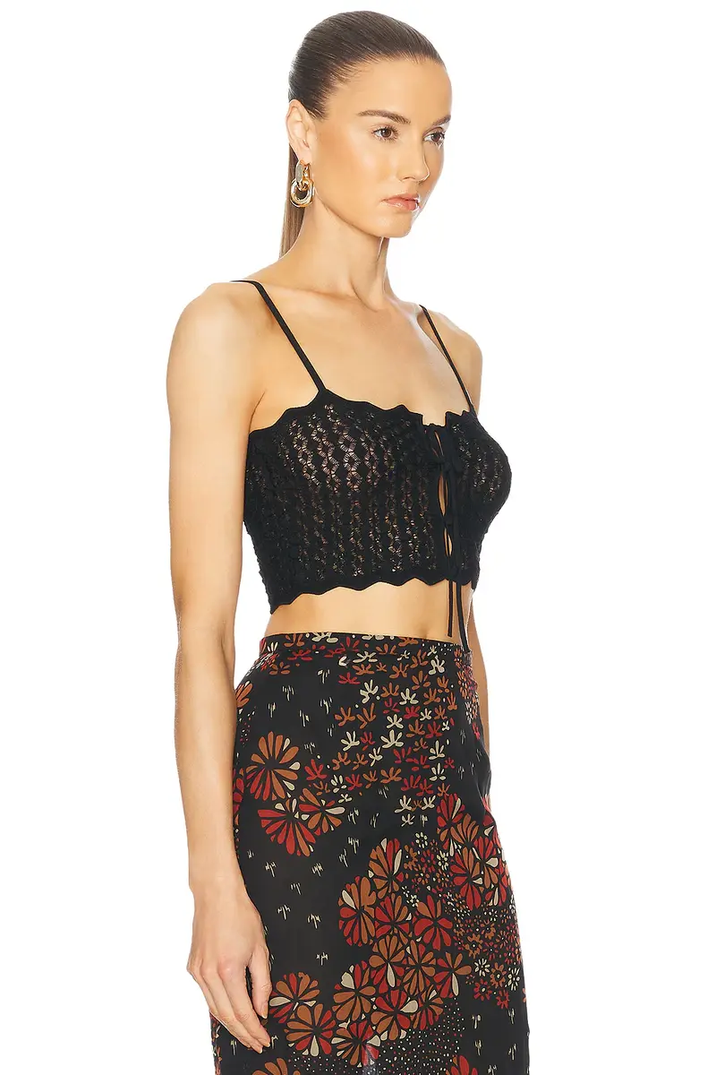 Saint Laurent Cropped Tank Top | Thumbnail 2 Saint Laurent Cropped Tank Top | Thumbnail 2