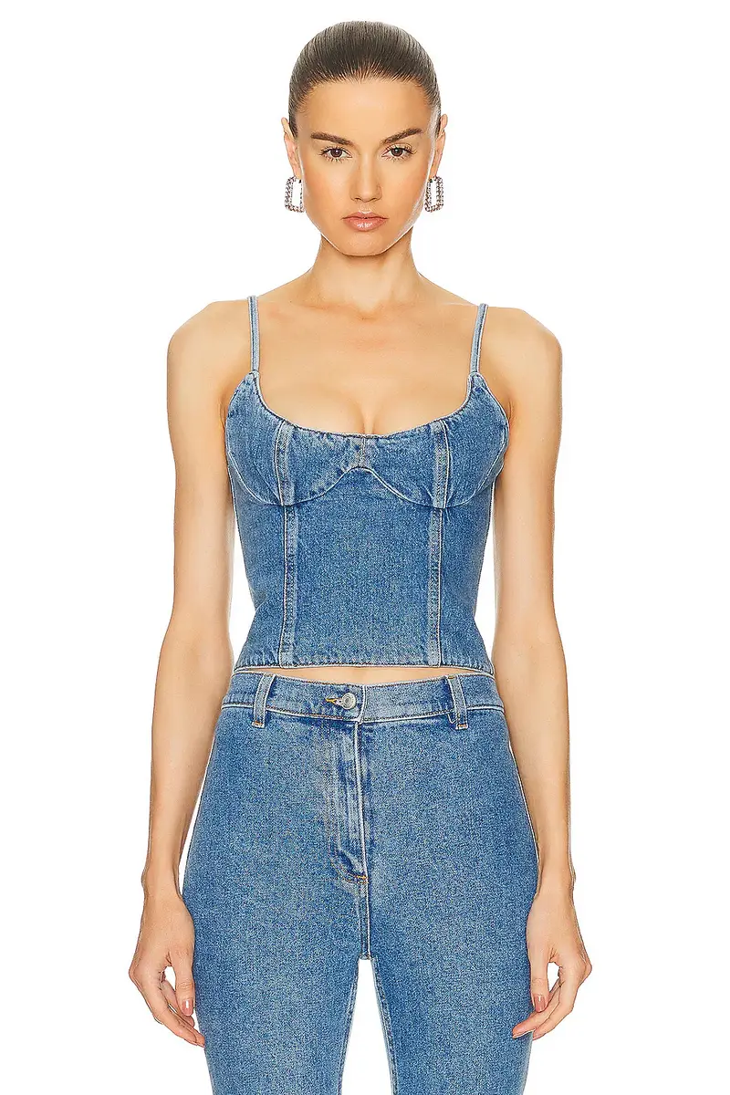 Magda Butrym Denim Tank Top | Image 1 Magda Butrym Denim Tank Top | Image 1
