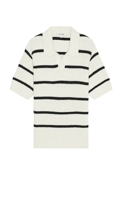 Frame Striped Polo Sweater | Thumbnail 2 Frame Striped Polo Sweater | Thumbnail 2