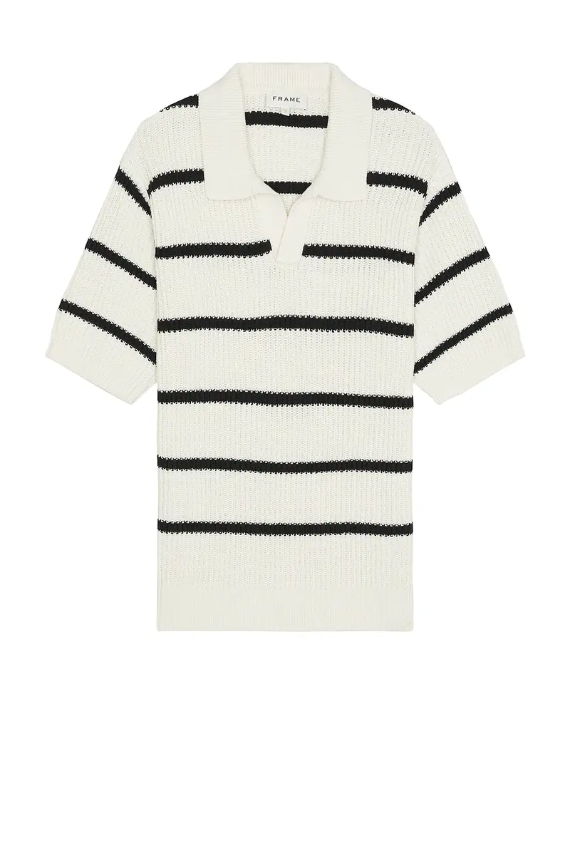 Frame Striped Polo Sweater | Thumbnail 4 Frame Striped Polo Sweater | Thumbnail 4