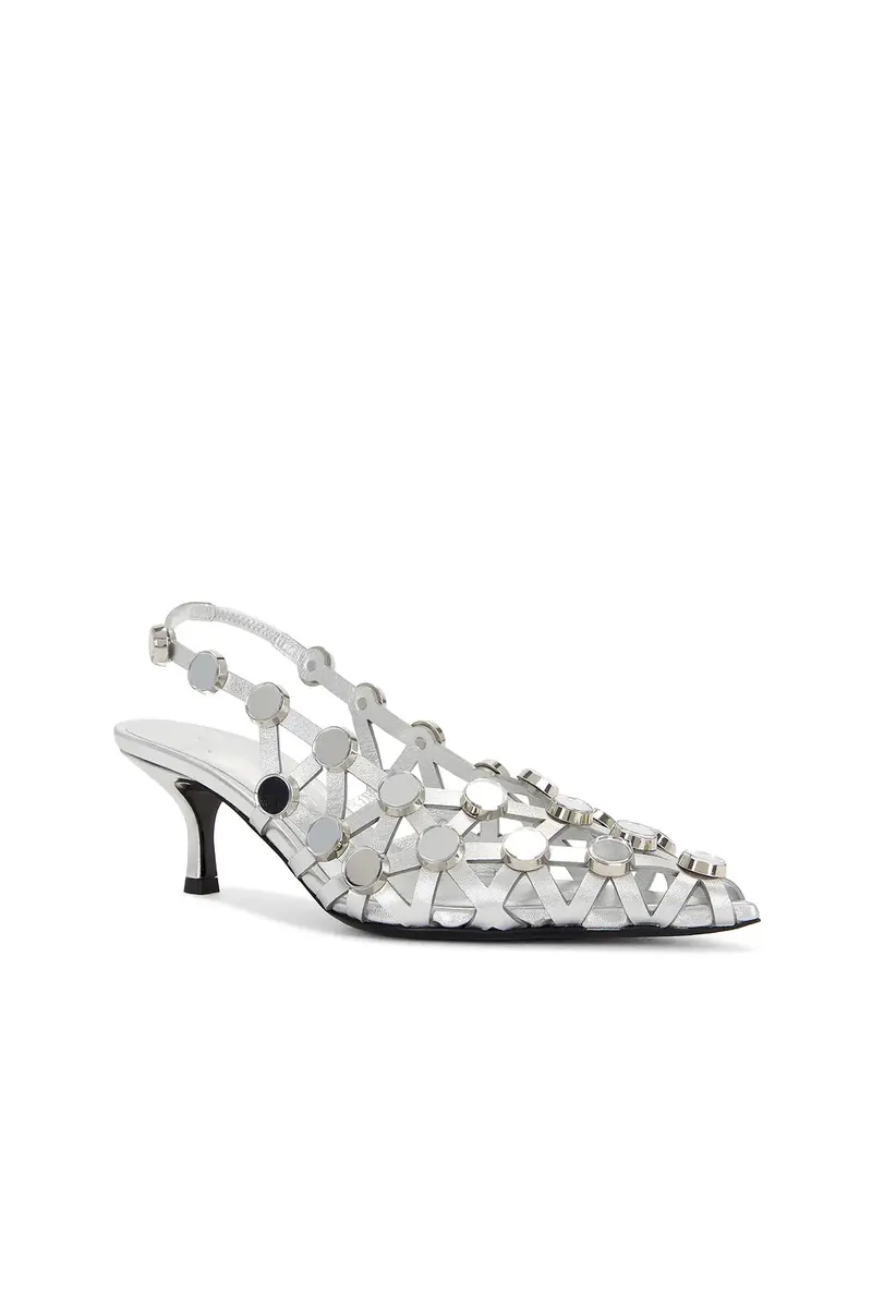 The Attico Grid 50mm Slingback | Thumbnail 4 The Attico Grid 50mm Slingback | Thumbnail 4