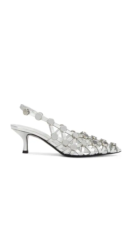 The Attico Grid 50mm Slingback | Image 1 The Attico Grid 50mm Slingback | Image 1