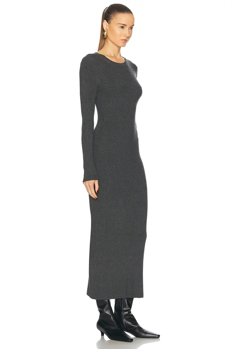 ENZA COSTA Silk Sweater Rib Crew Dress | Thumbnail 2 ENZA COSTA Silk Sweater Rib Crew Dress | Thumbnail 2