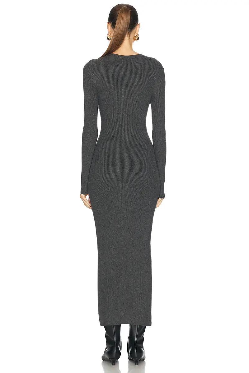ENZA COSTA Silk Sweater Rib Crew Dress | Thumbnail 3 ENZA COSTA Silk Sweater Rib Crew Dress | Thumbnail 3