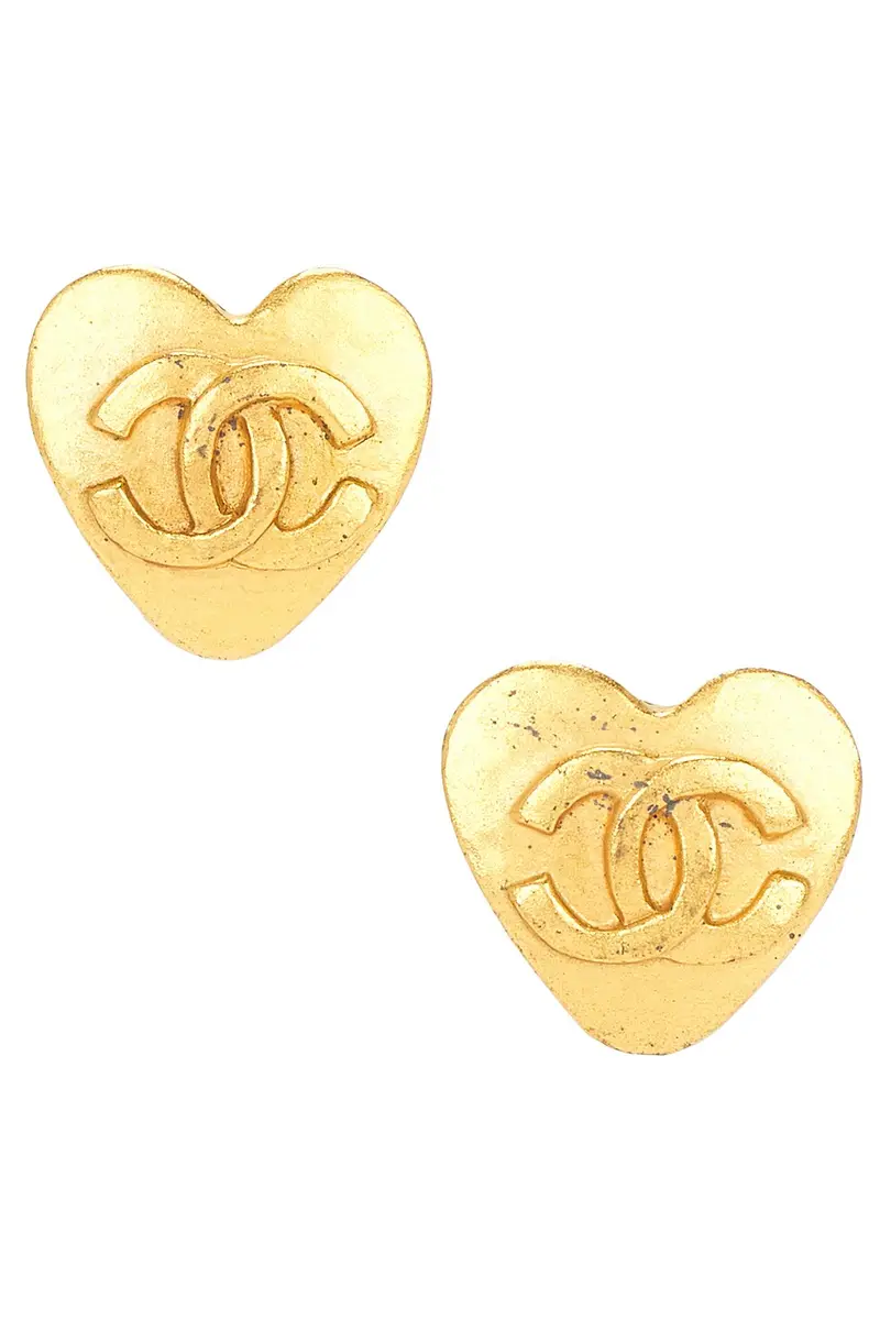 Chanel Chanel 1995 Heart Clip-On Earrings