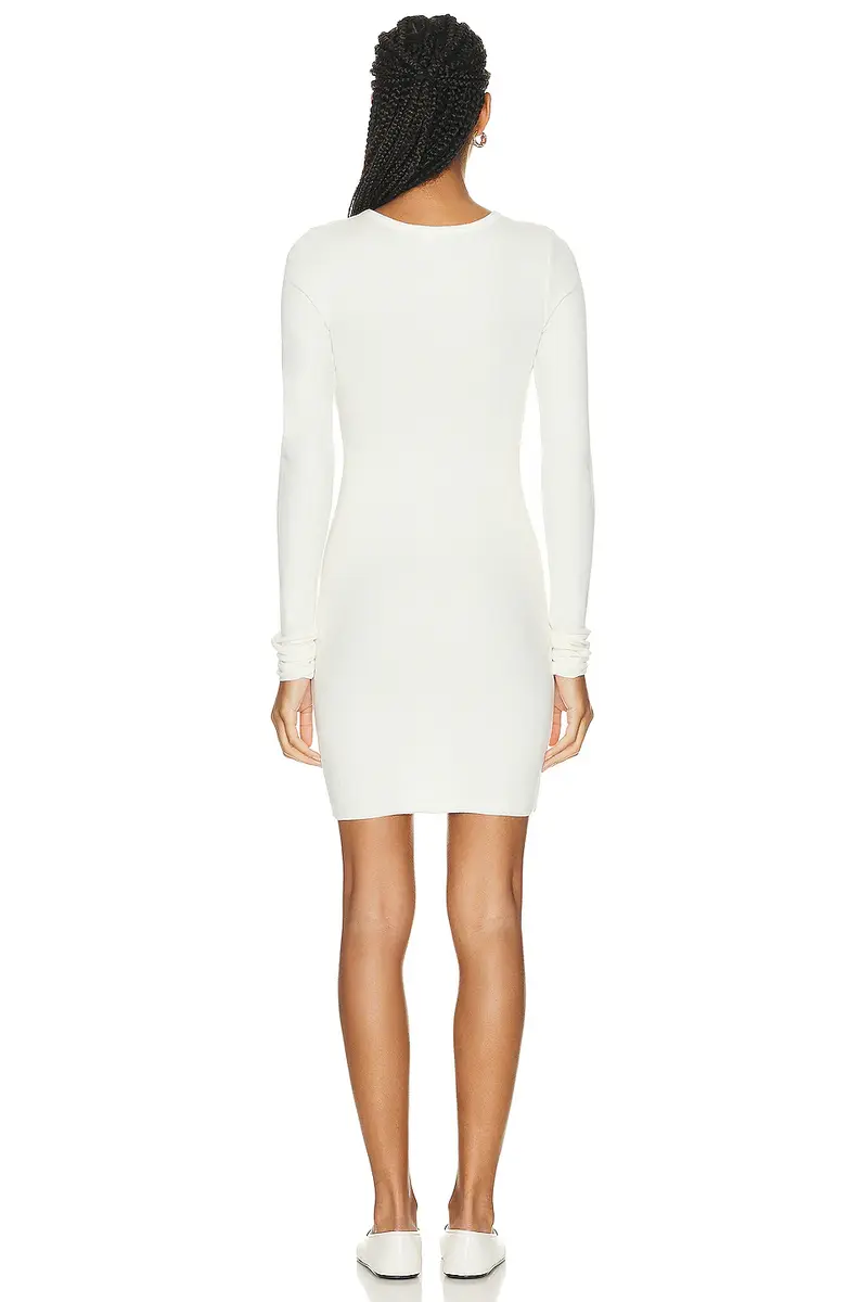 ÉTERNE Long Sleeve Crewneck Mini Dress | Thumbnail 3
