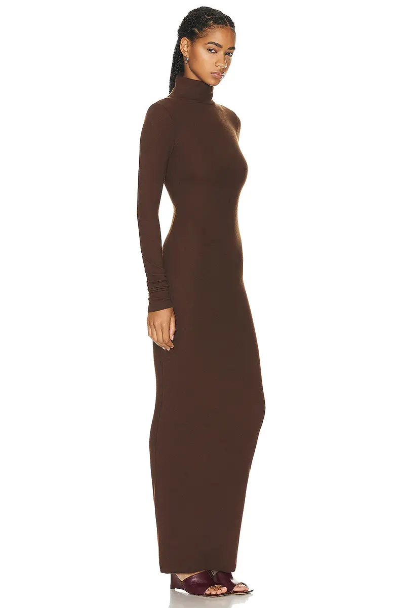 ÉTERNE Long Sleeve Turtleneck Maxi Dress | Thumbnail 2