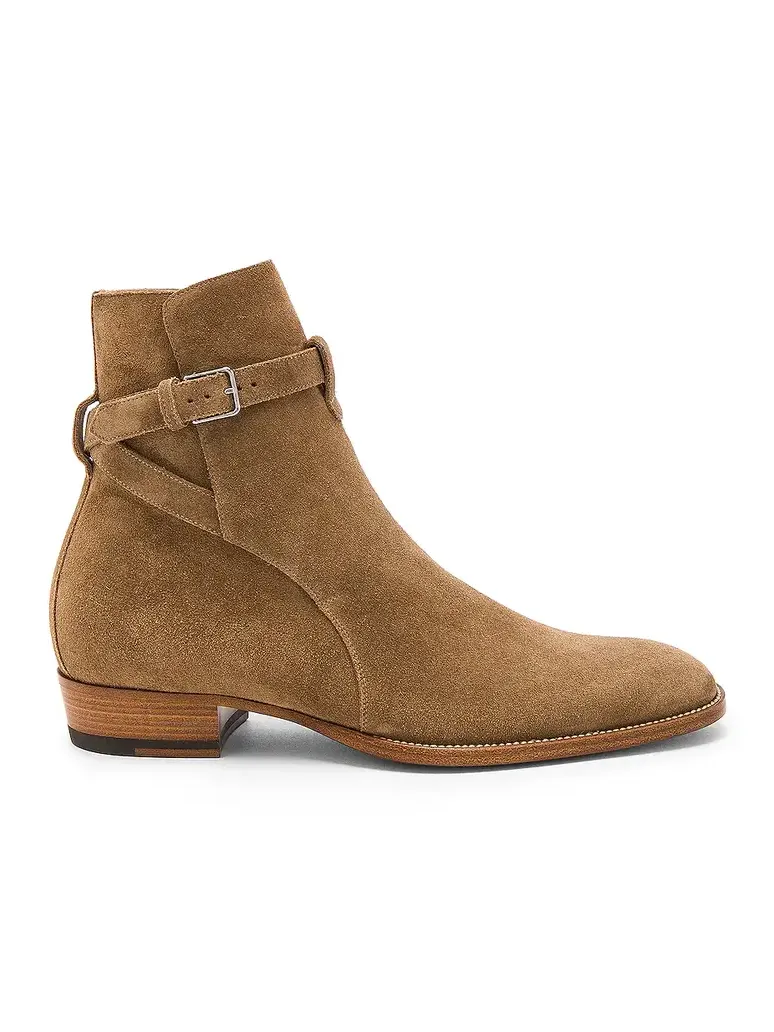 Saint Laurent Suede Wyatt Jodhpur Boots