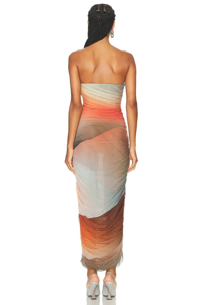 The Attico Strapless Midi Dress | Thumbnail 3