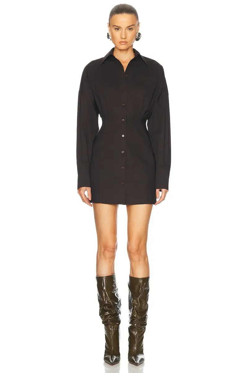 The Attico Long Sleeve Shirt Dress | Thumbnail 2 The Attico Long Sleeve Shirt Dress | Thumbnail 2