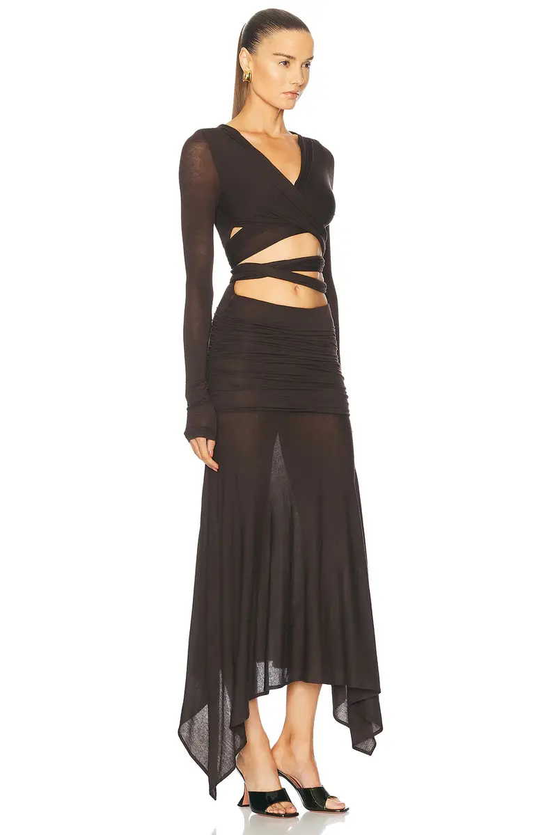 The Attico Long Sleeve Midi Dress | Thumbnail 4