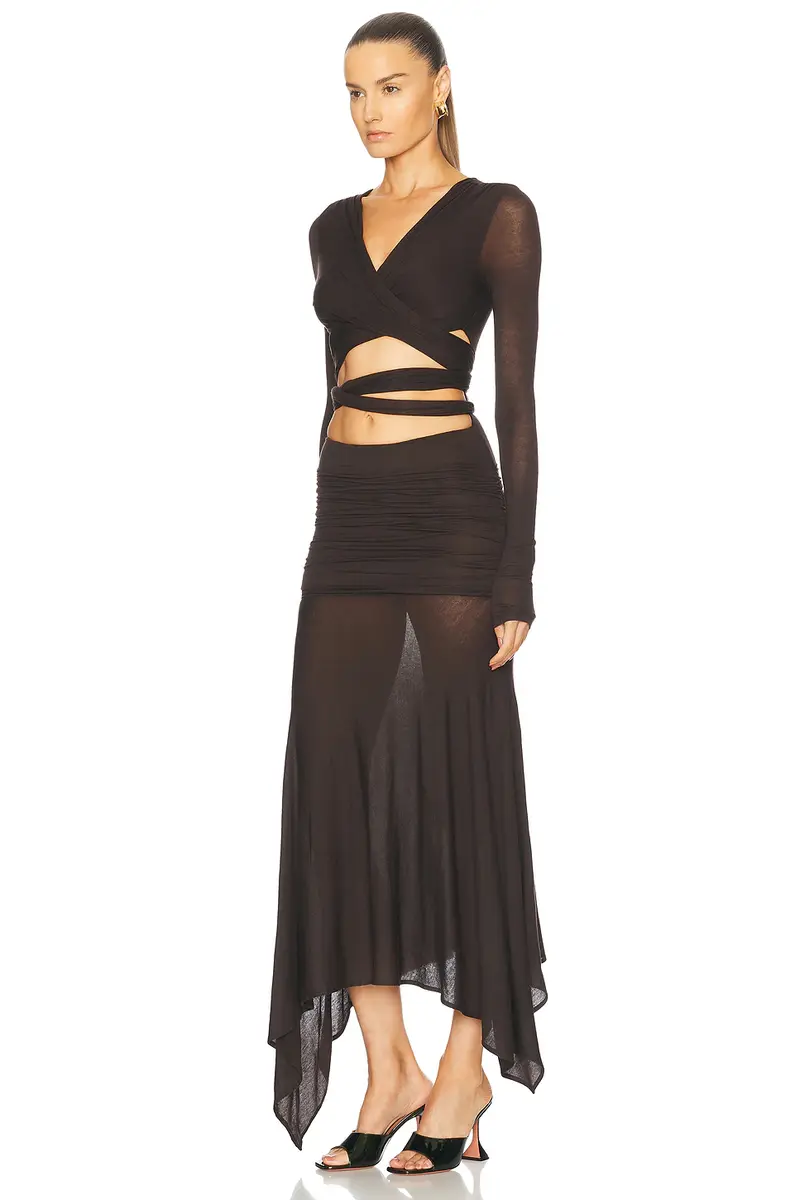The Attico Long Sleeve Midi Dress | Thumbnail 5