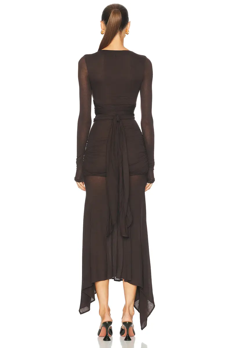 The Attico Long Sleeve Midi Dress | Thumbnail 6