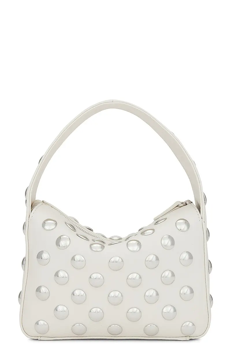 Khaite Elena Small Silver Stud Shoulder Bag | Thumbnail 2