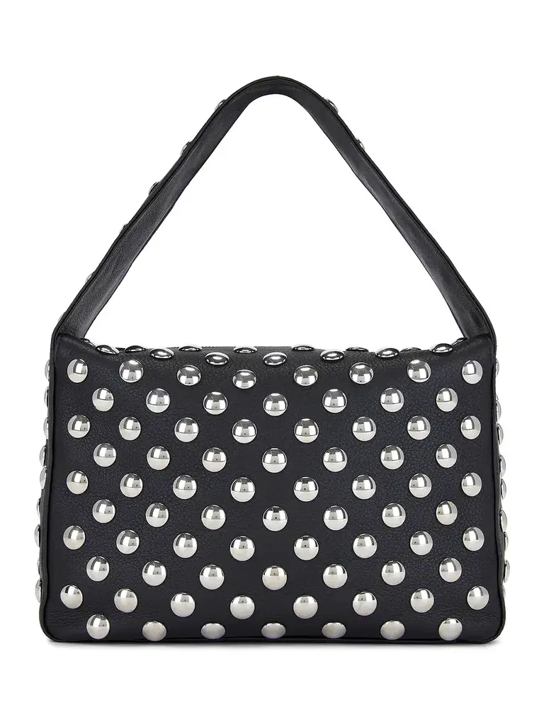 Elena Silver Studs Shoulder Bag