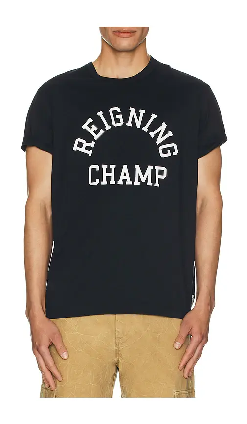 REIGNING CHAMP Lightweight Jersey Arch Logo T-Shirt | Thumbnail 3