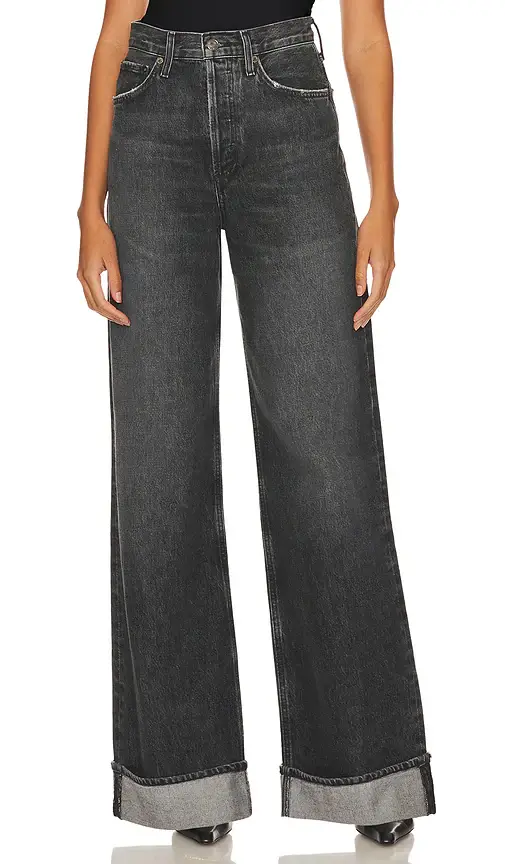 AGOLDE Dame High Rise Wide Leg Jeans