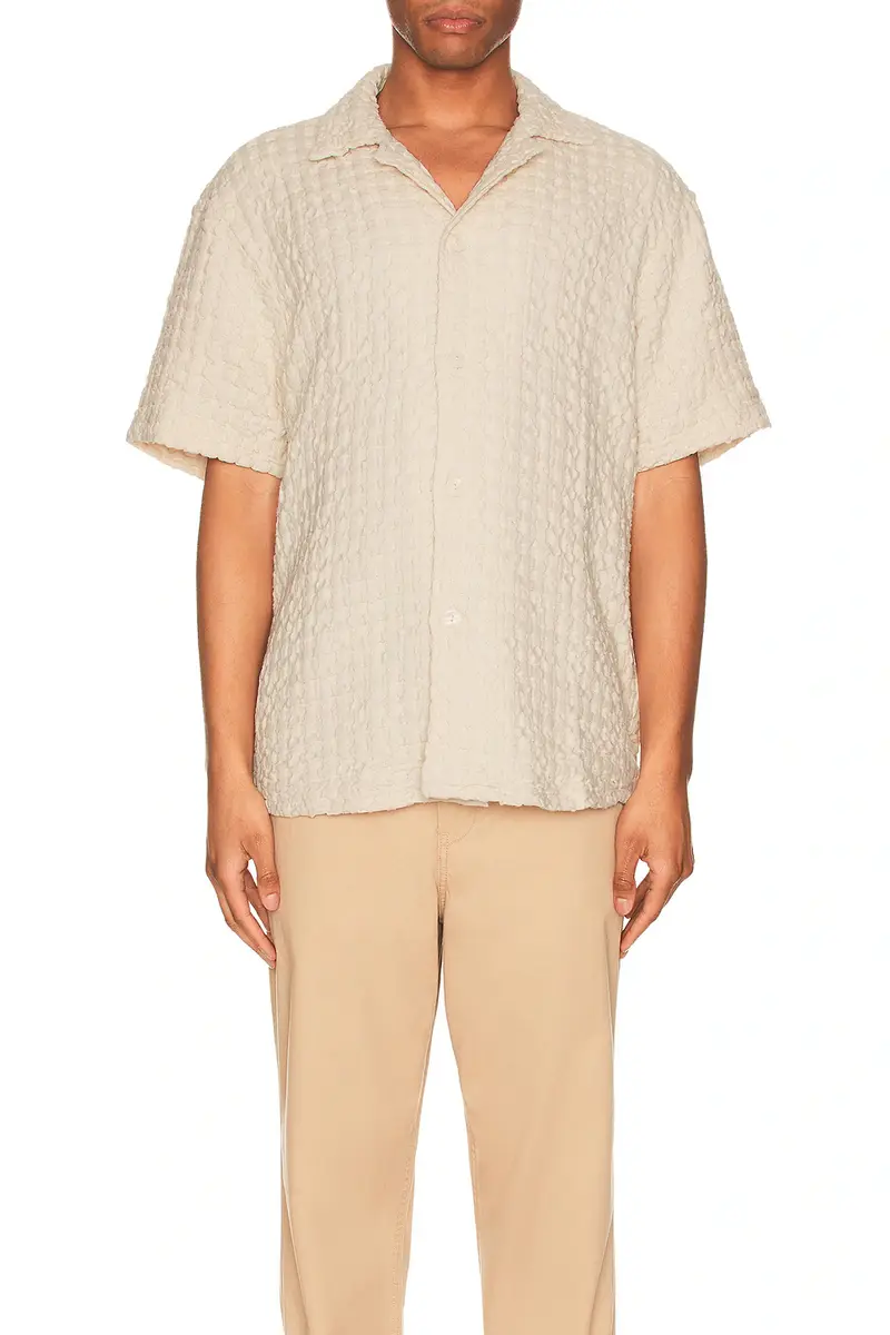 OAS Ecru Cuba Waffle Shirt | Thumbnail 5