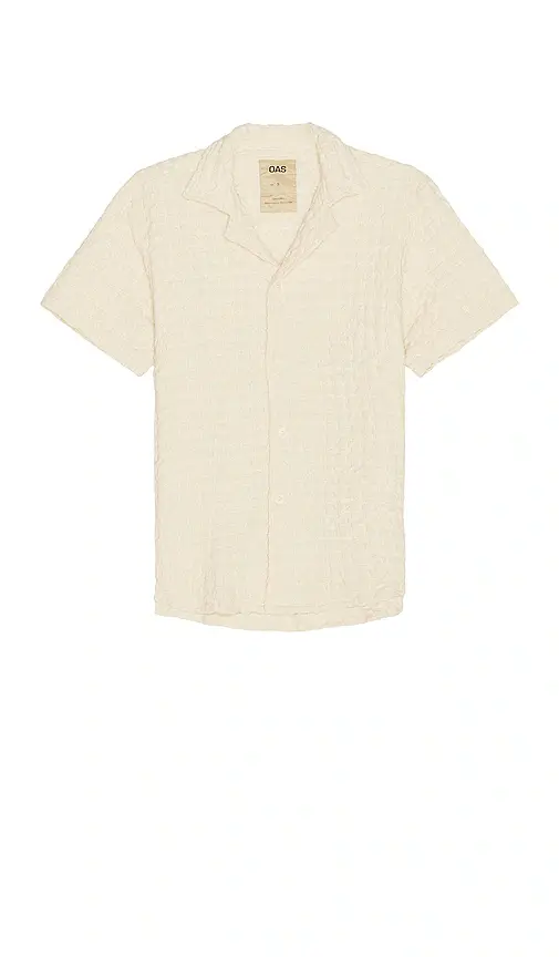 OAS Ecru Cuba Waffle Shirt