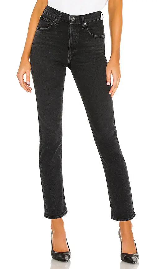 AGOLDE Riley High Rise Straight Crop Jeans