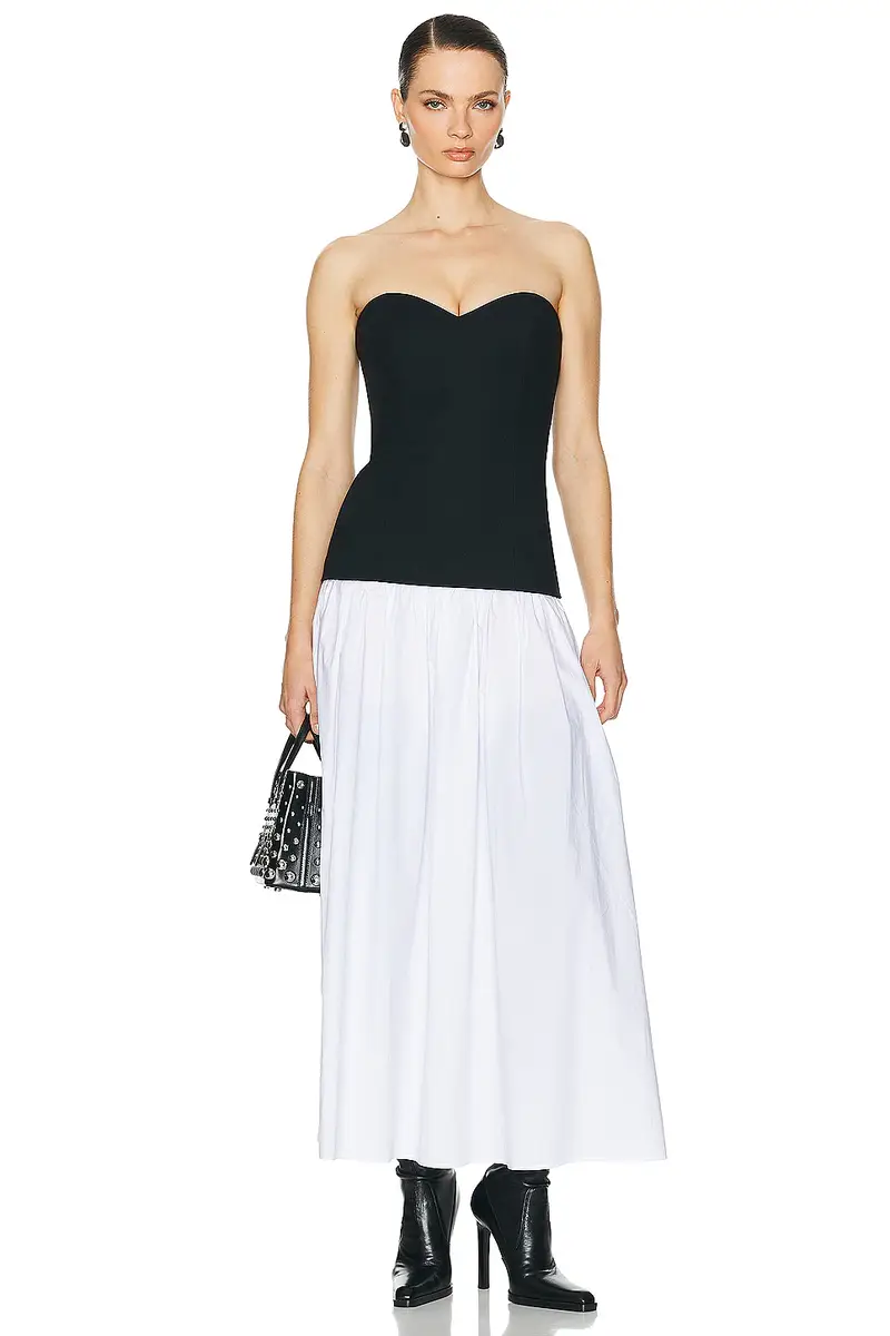 Helsa Faille Colorblock Midi Dress | Image 1 Helsa Faille Colorblock Midi Dress | Image 1