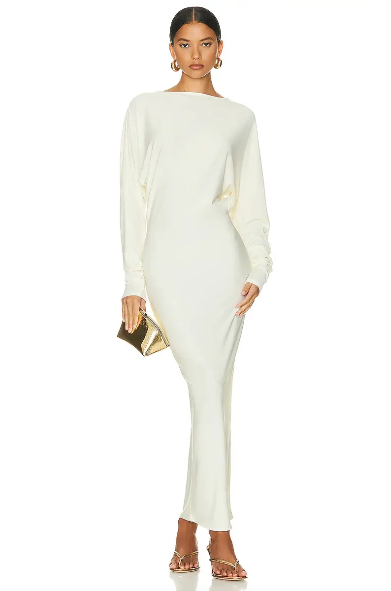 Helsa Matte Jersey Open Back Dress | Image 1 Helsa Matte Jersey Open Back Dress | Image 1